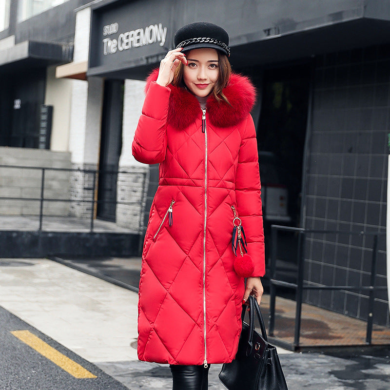 Long hooded padded coat