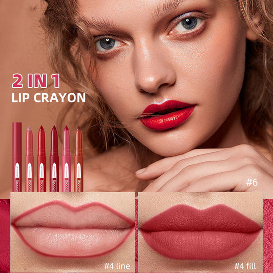 Two-in-one Lip Liner Long Lasting Waterproof