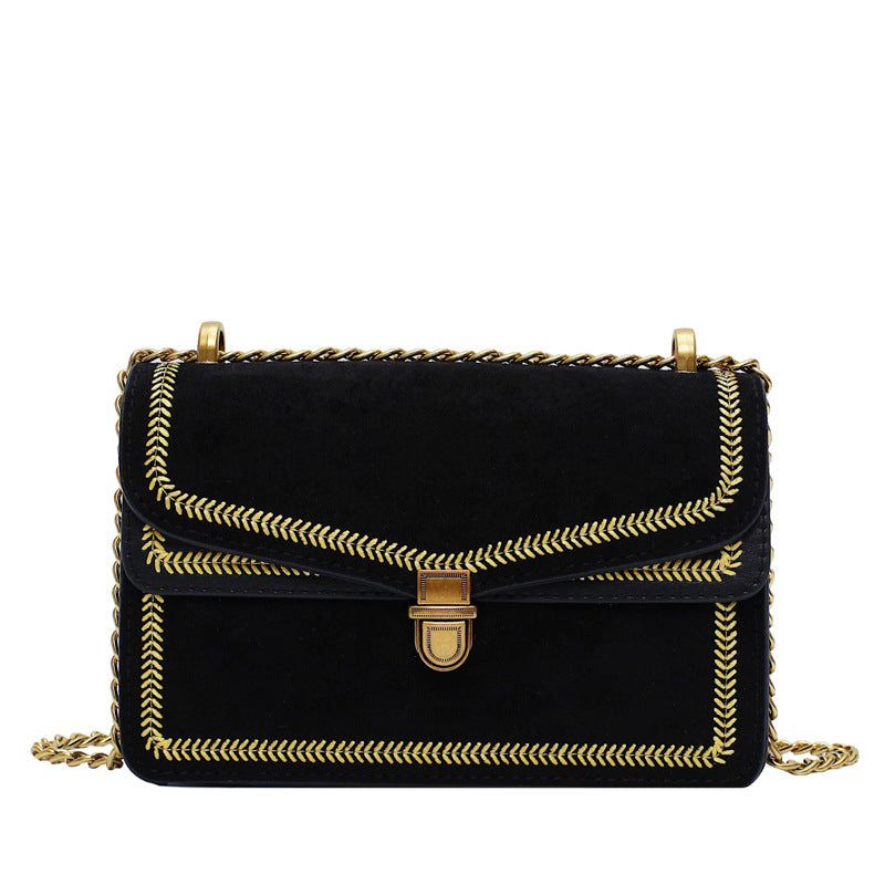 Textured small cross-body bag