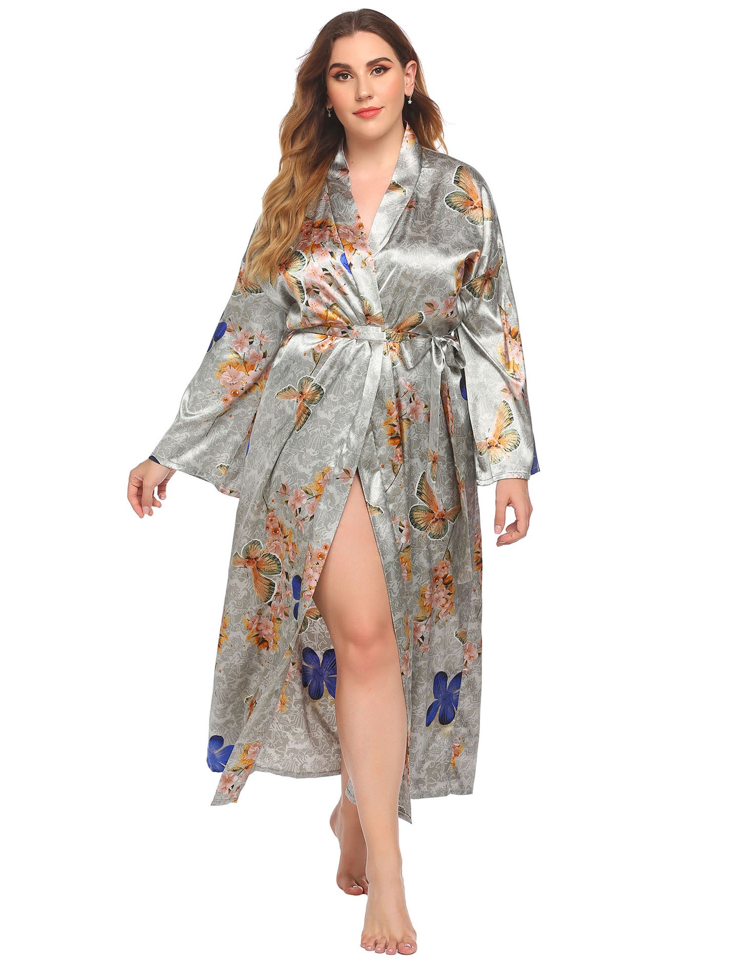 Flower Print Bathrobe