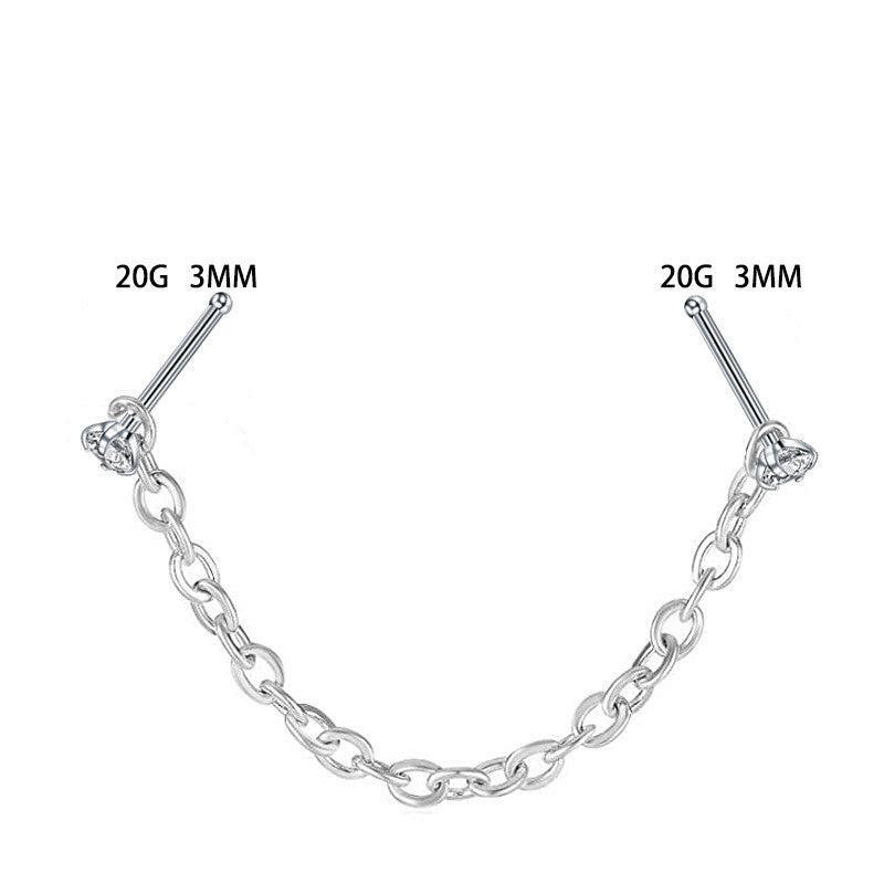 Stainless Steel  Nose chain Piercing