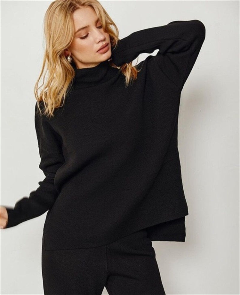 Long Sleeve Loose Casual Sweater Pants Set