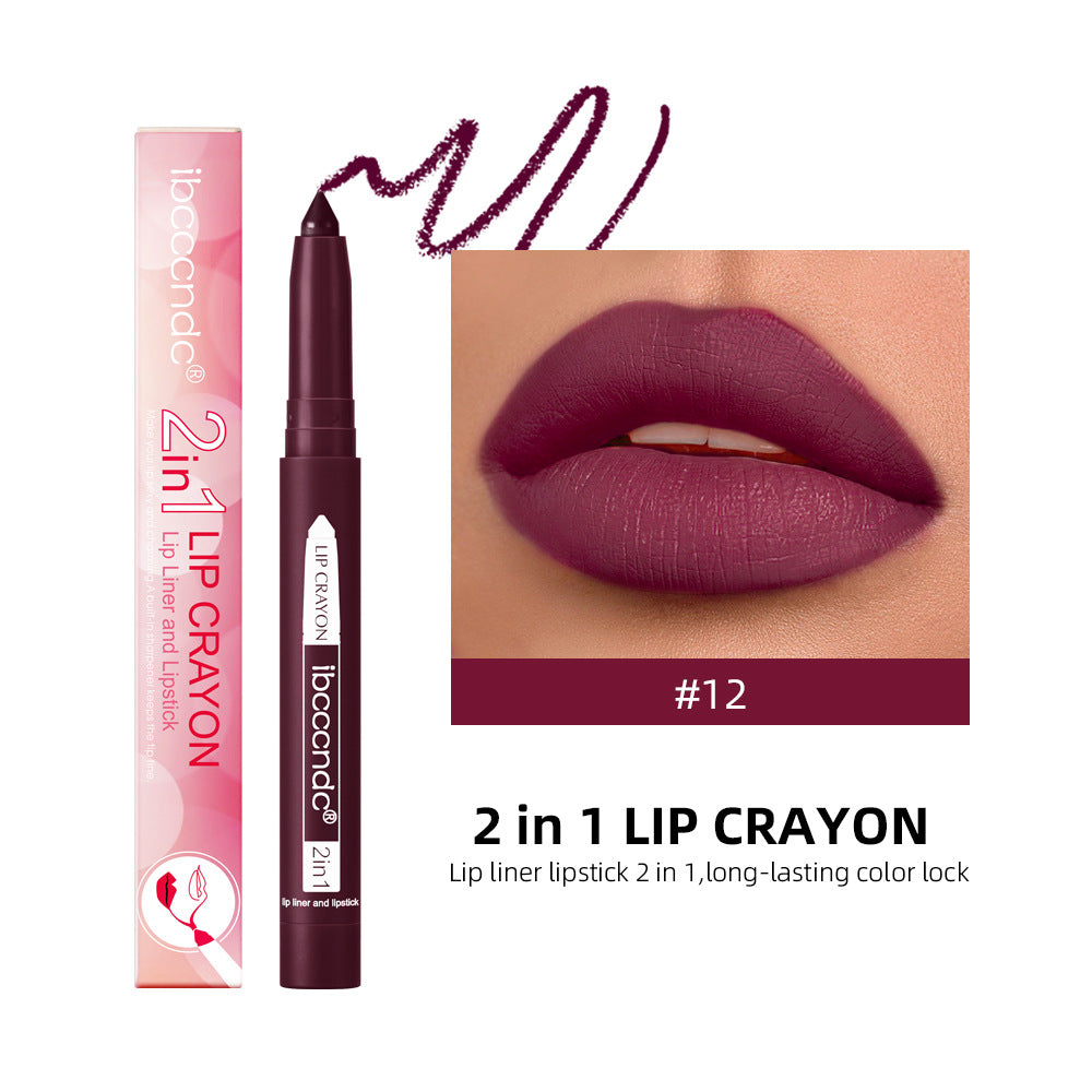 Two-in-one Lip Liner Long Lasting Waterproof