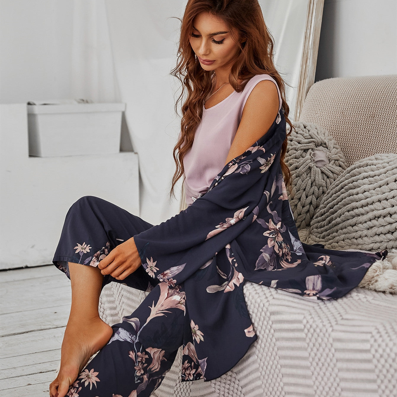 Floral Printed Loose Sleepwear