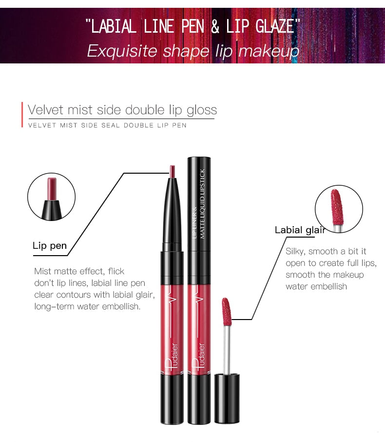 Matte Lip Gloss Lip Liner