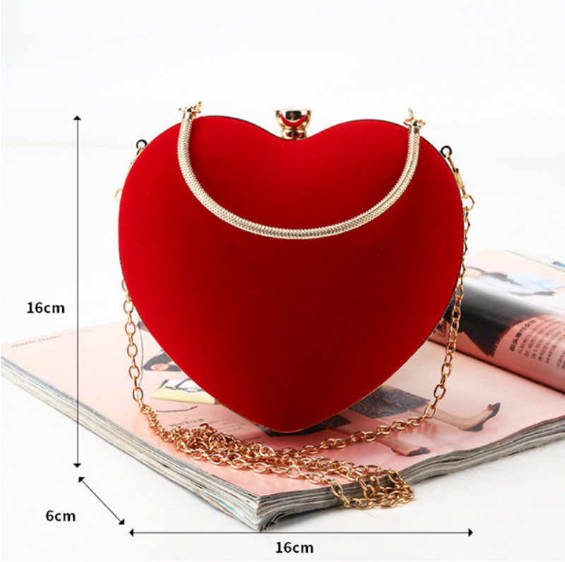 Heart-shaped Clutch Bag