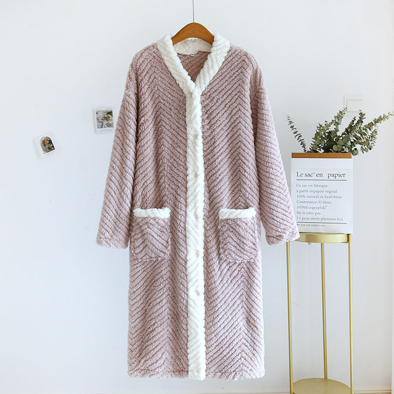 Coral Velvet Night-robe