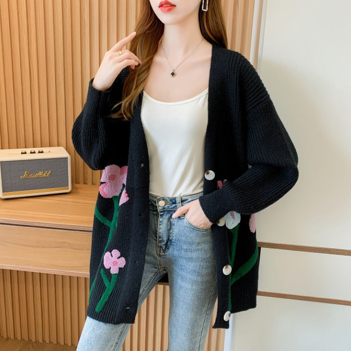 Fashionable Knitted Cardigan Top