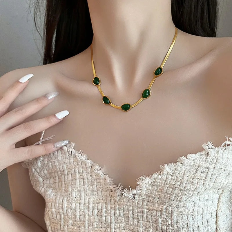 Green Stone Necklace