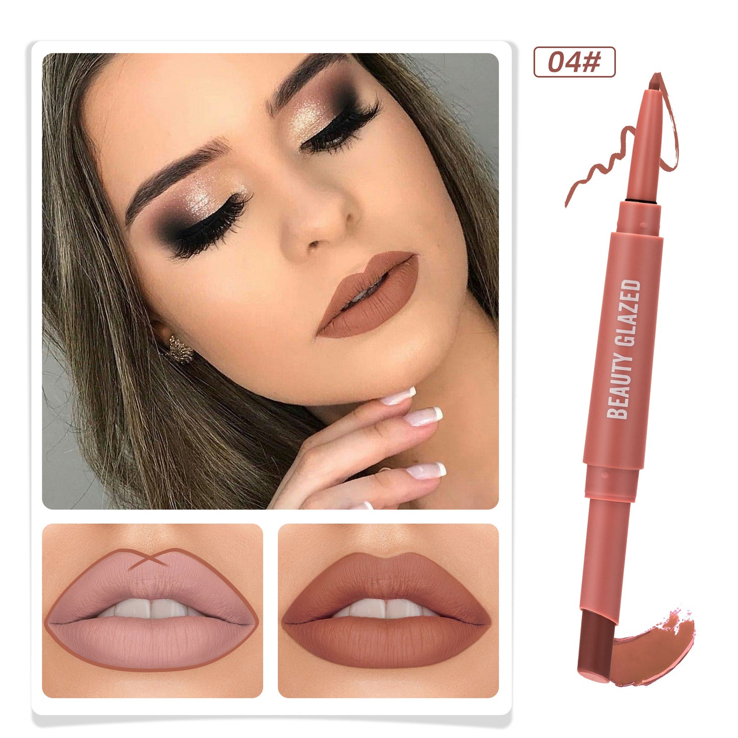 Double-headed Matte  Lipstick Lip Liner