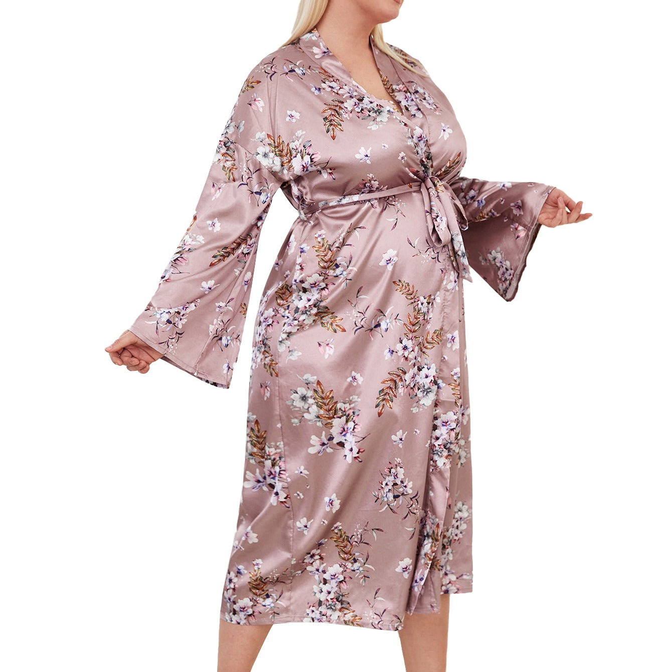 Flower Print Bathrobe