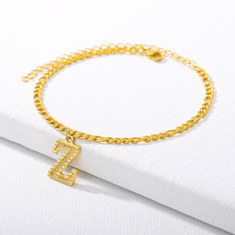 26 English alphabet anklets