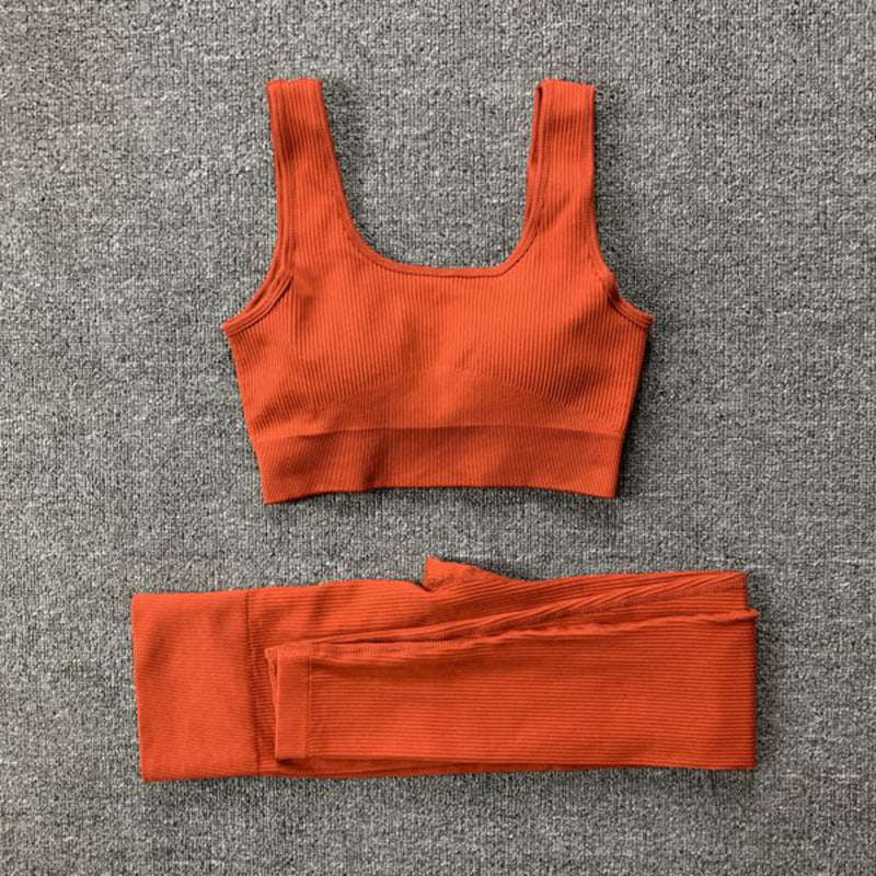 2pcs Thread Yoga Suit