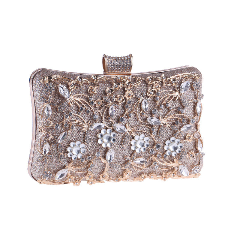 Hollow diamond cheongsam clutch bag