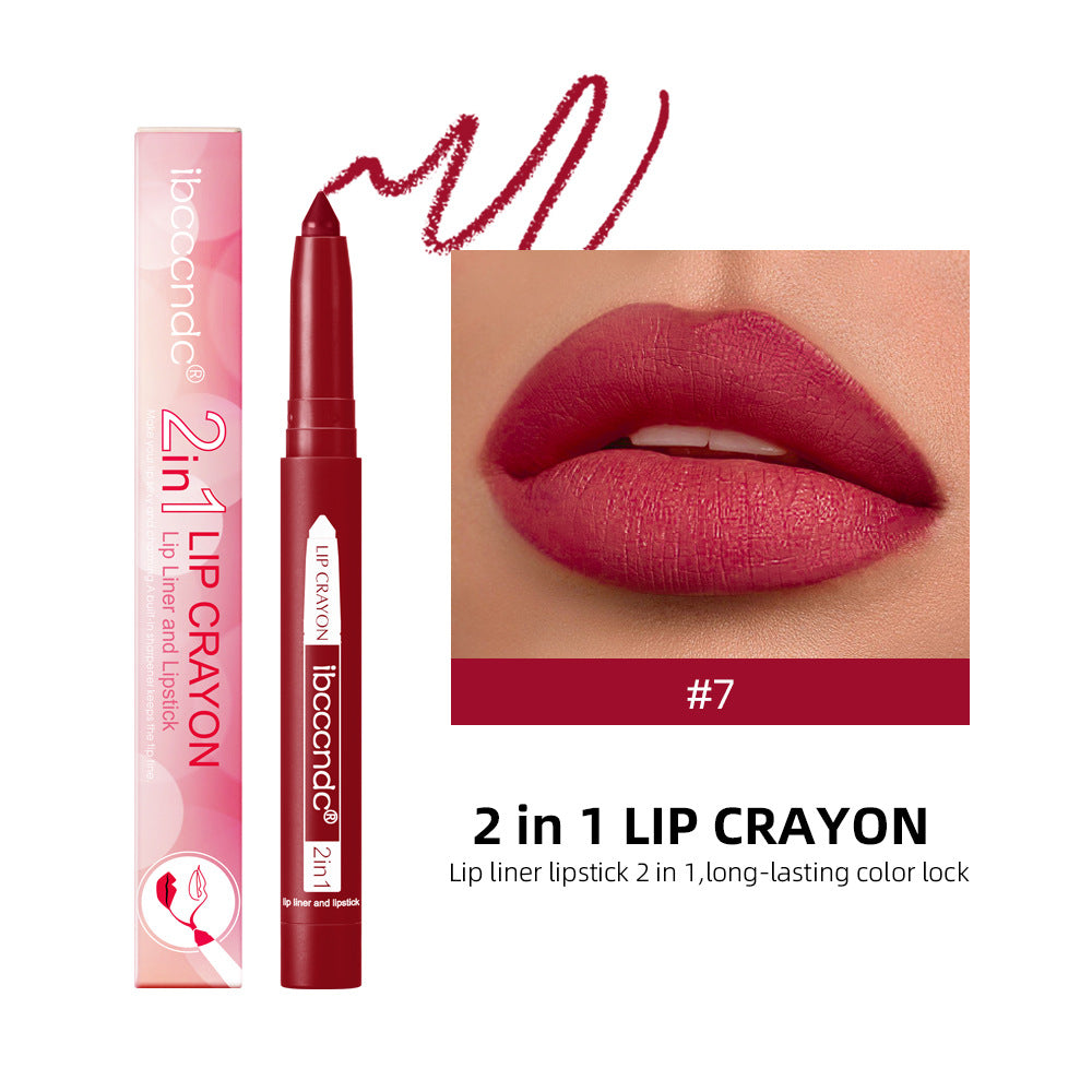 Two-in-one Lip Liner Long Lasting Waterproof