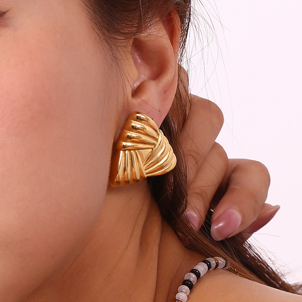 Triangular Stud Earrings