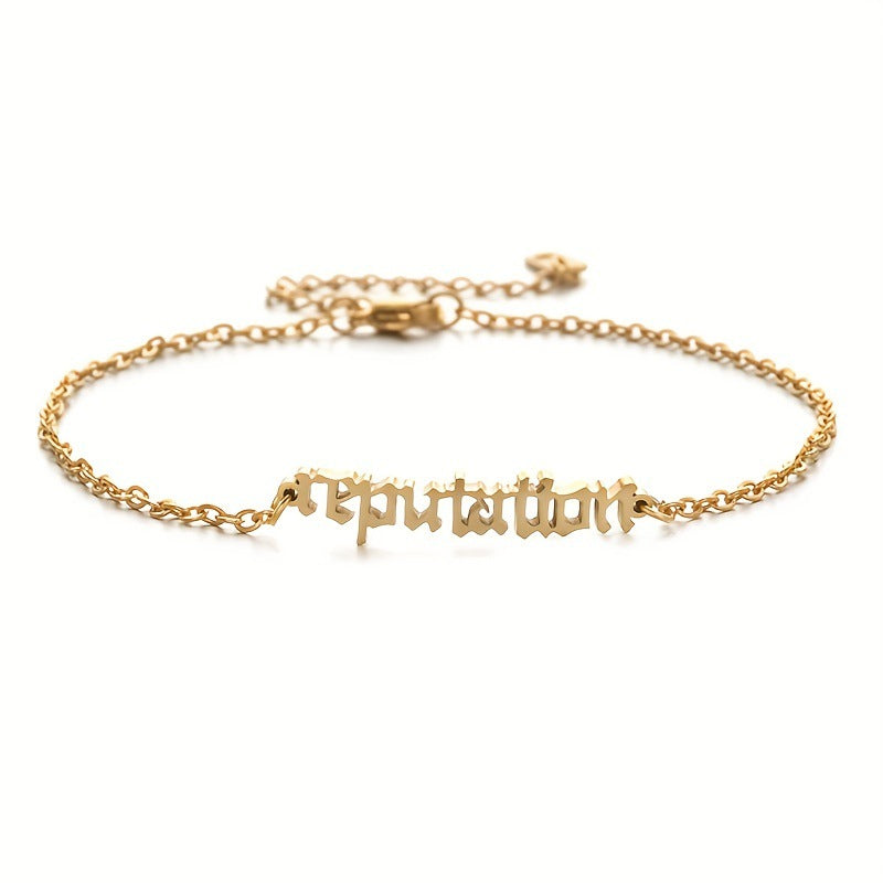 Gold Plating O Chain Stainless Steel Anklets