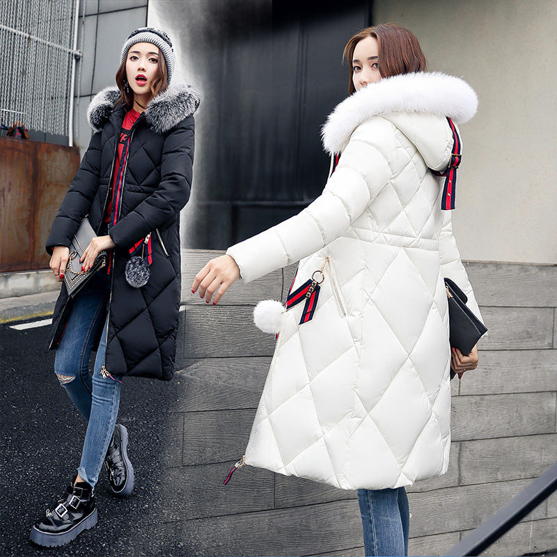 Long hooded padded coat