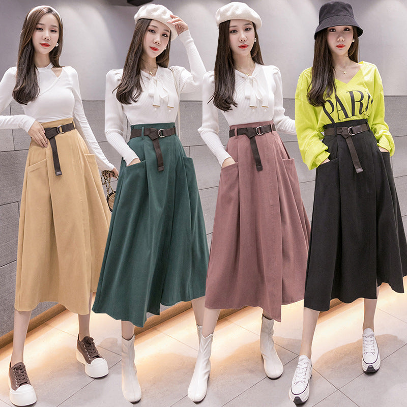 Mid-length Woolen Skirt