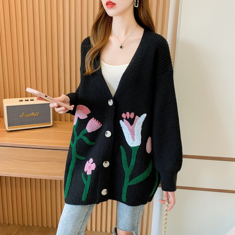 Fashionable Knitted Cardigan Top