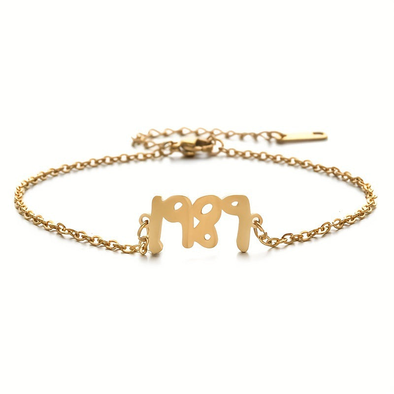 Gold Plating O Chain Stainless Steel Anklets