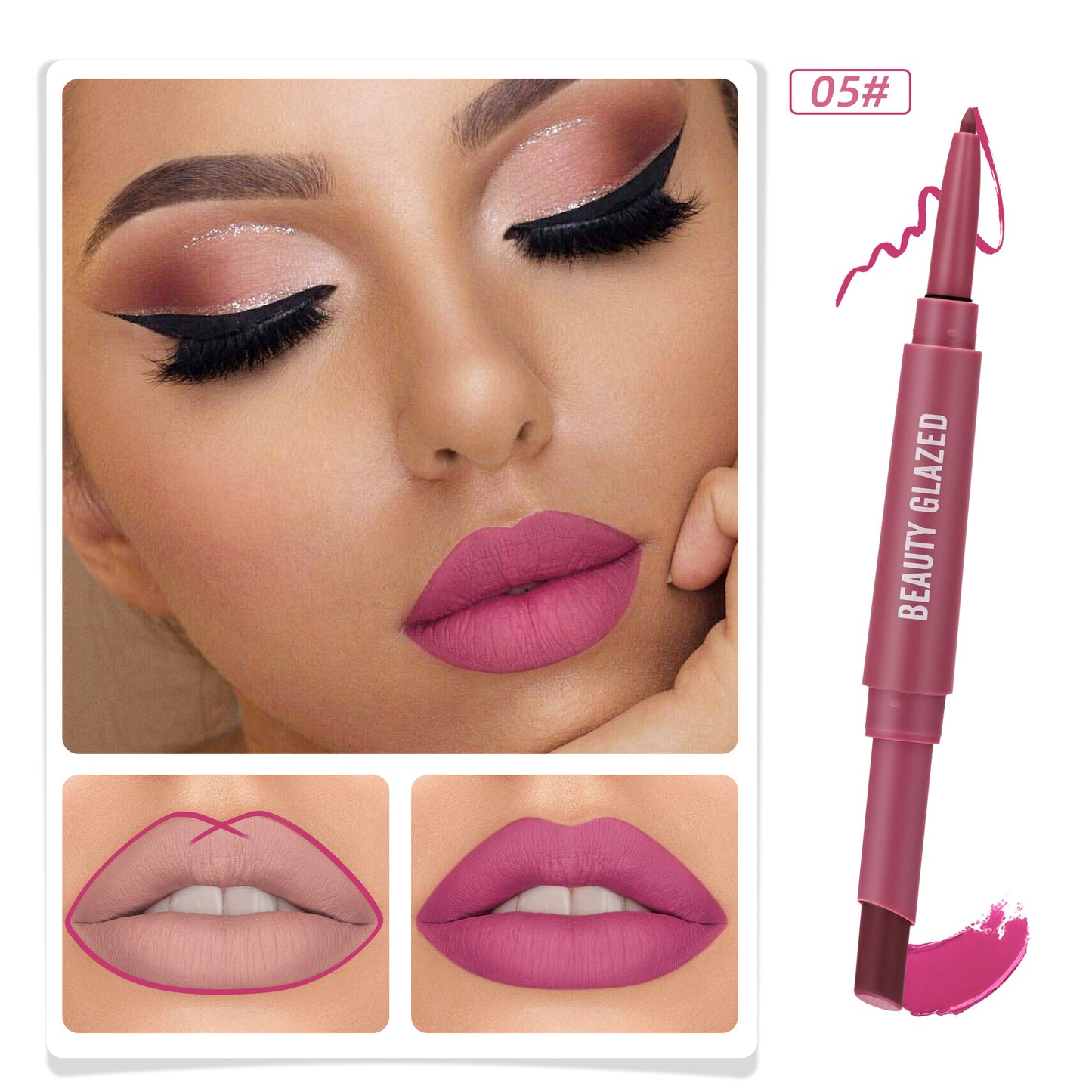 Double-headed Matte  Lipstick Lip Liner