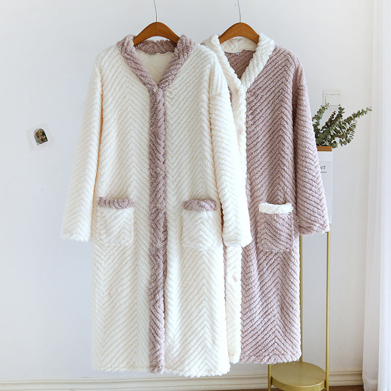 Coral Velvet Night-robe