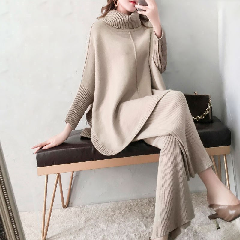 Loose Knitted Suit Women