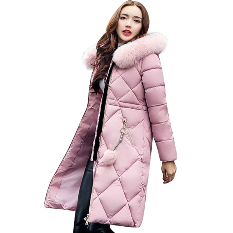 Long hooded padded coat