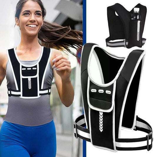 Water Bottle Outdoor Reflective Running Vest Bag