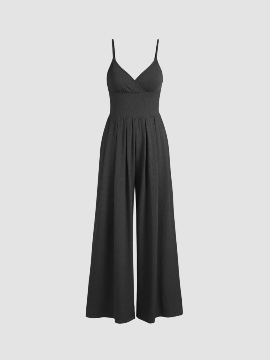 Commuter Pocket V-neck Dress  Jumpsuit