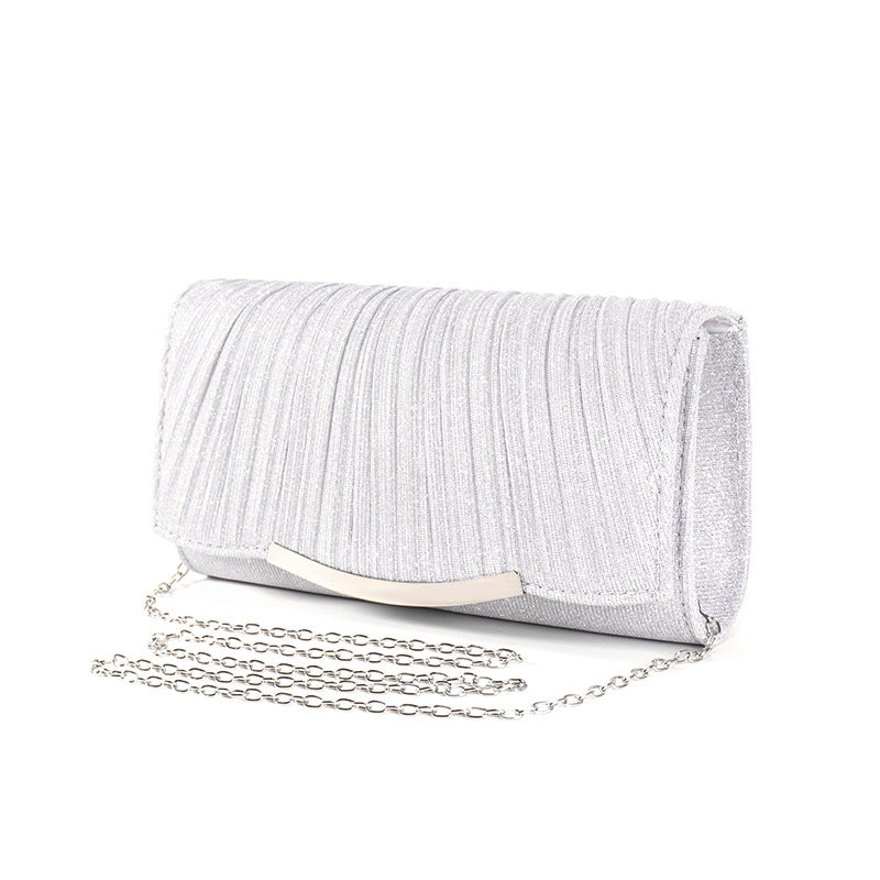 Solid Color Flap Chain Crossbody Bag