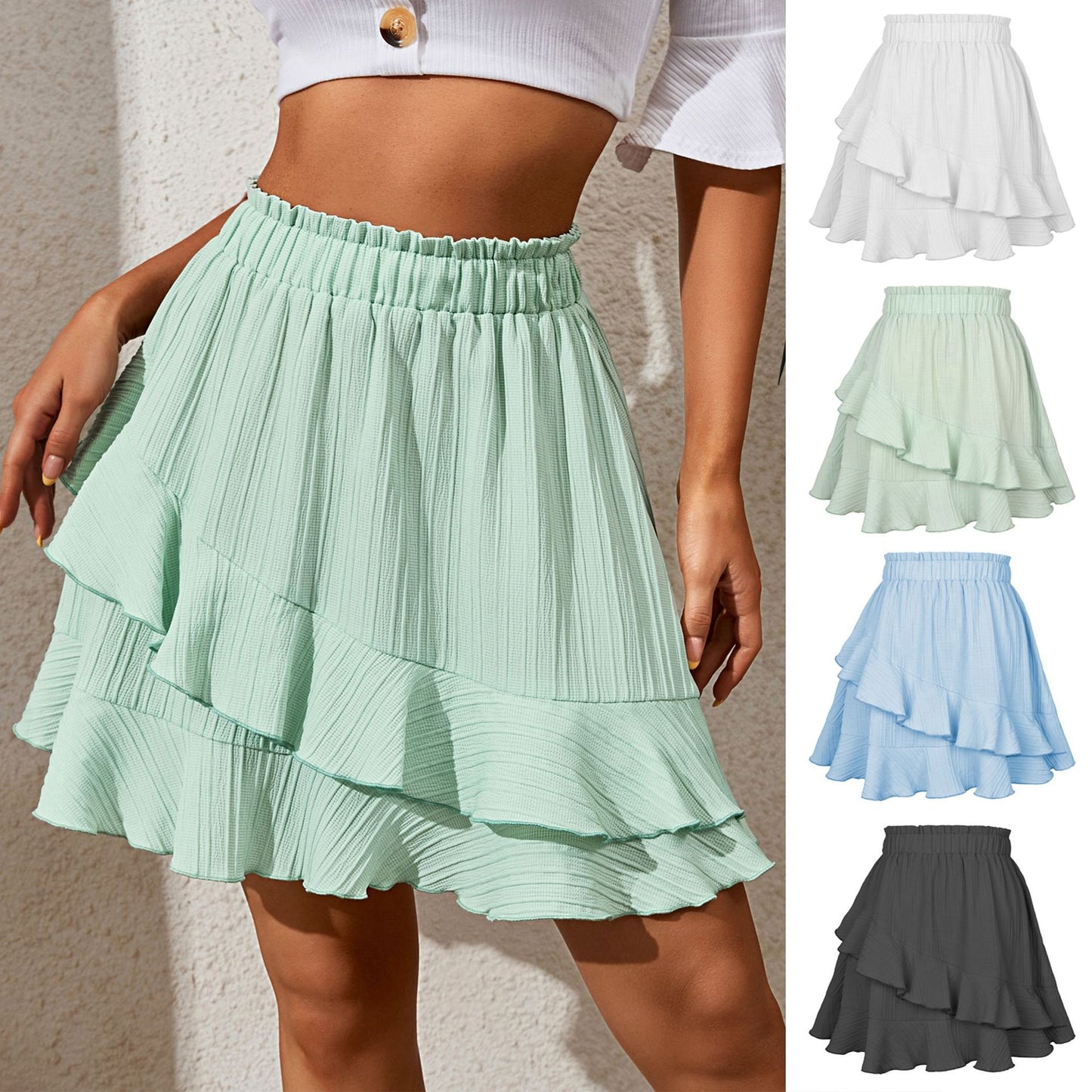 Ruffled Skirt  High Waist