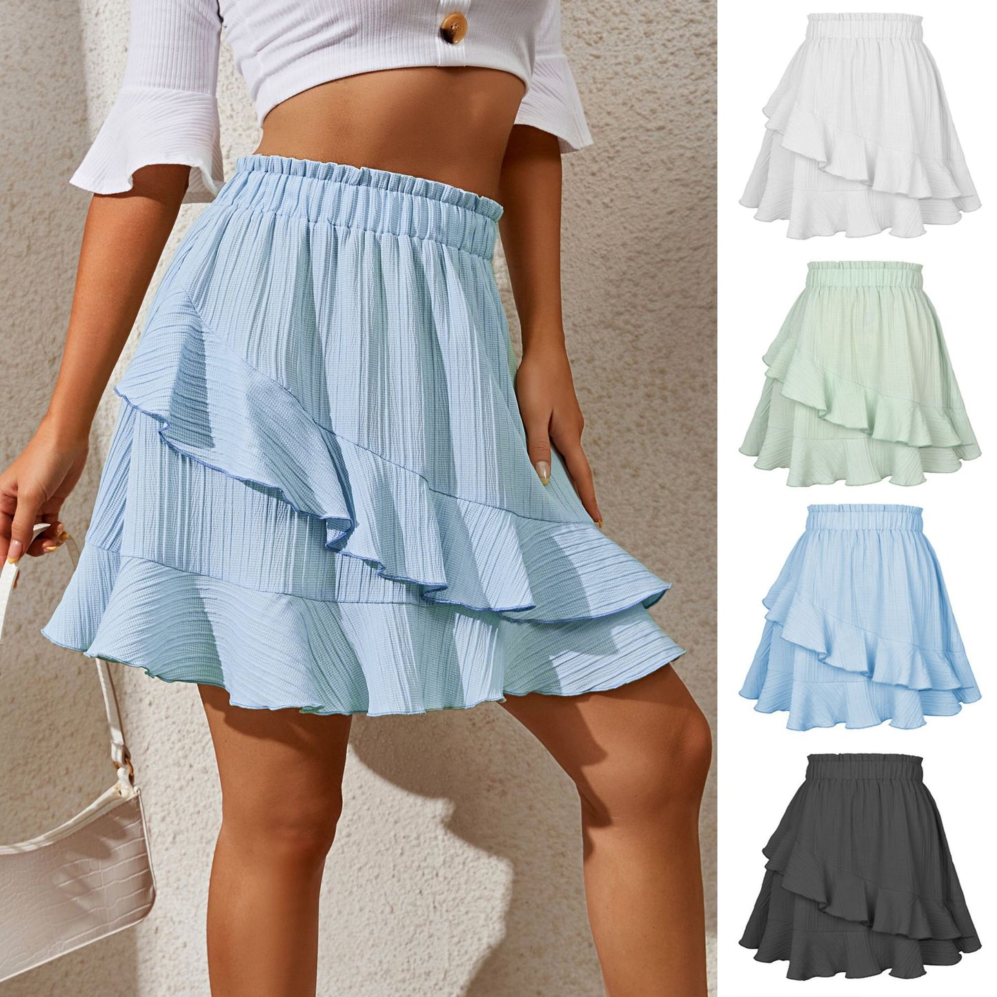 Ruffled Skirt  High Waist