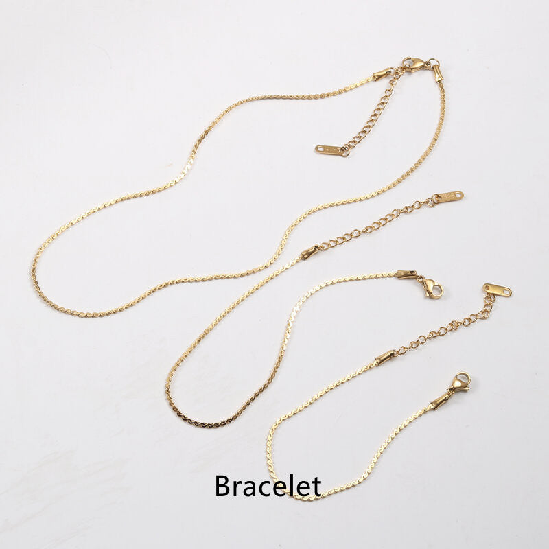 Titanium Steel Gold Plated Necklace