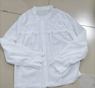 Autumn Lace Stitching Shirt