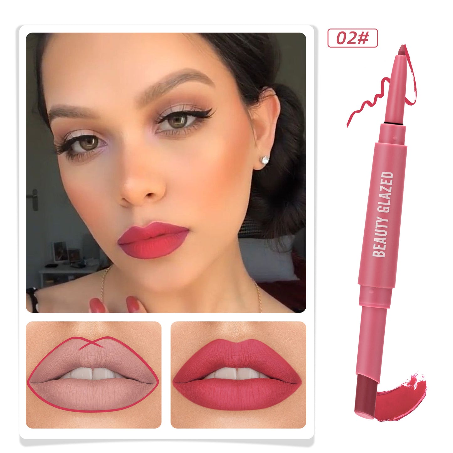 Double-headed Matte  Lipstick Lip Liner