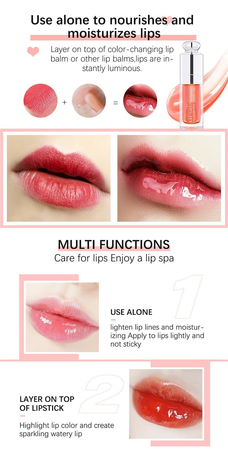 Moisturizing And Nourishing  Transparent  Lip Gloss