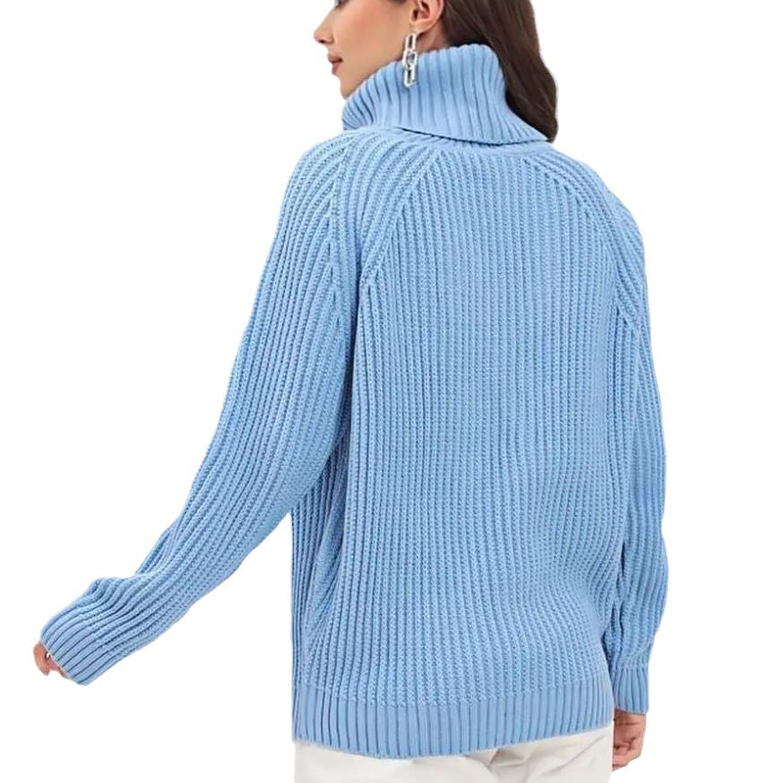 Women's Turtleneck Sweater Loose