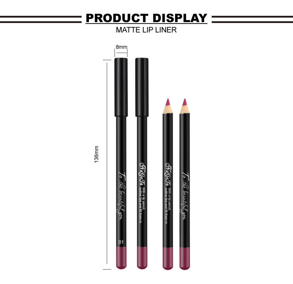 12 Colors Matte Lip Liner