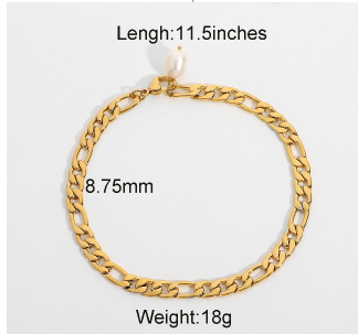 18K Gold Plated Stainless Steel Anklets