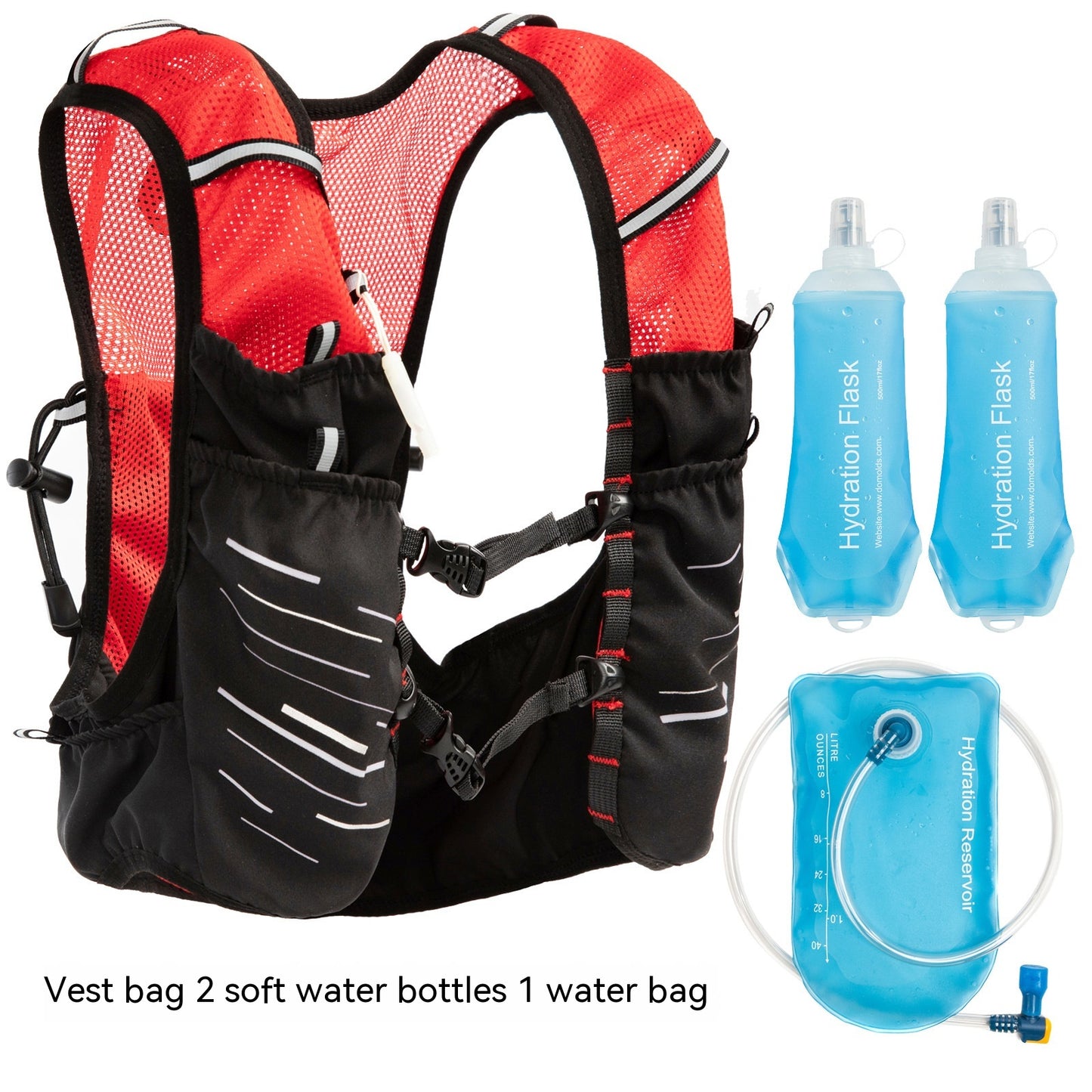 Marathon Running Backpack Containing Water Bag