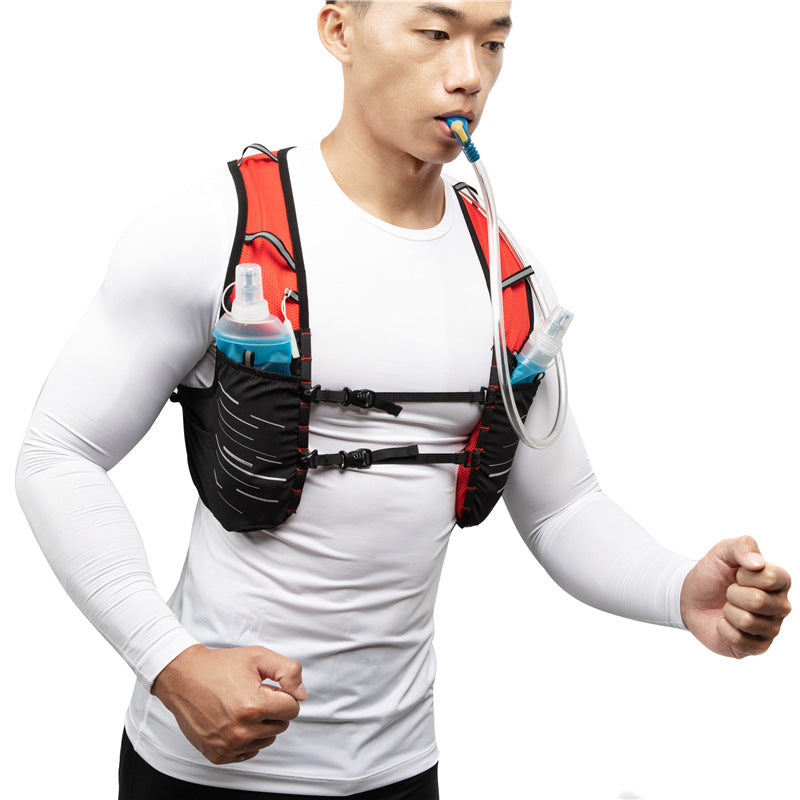 Marathon Running Backpack Containing Water Bag