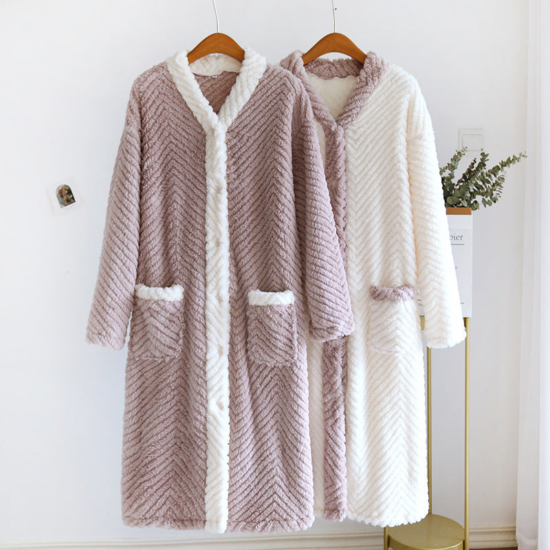 Coral Velvet Night-robe