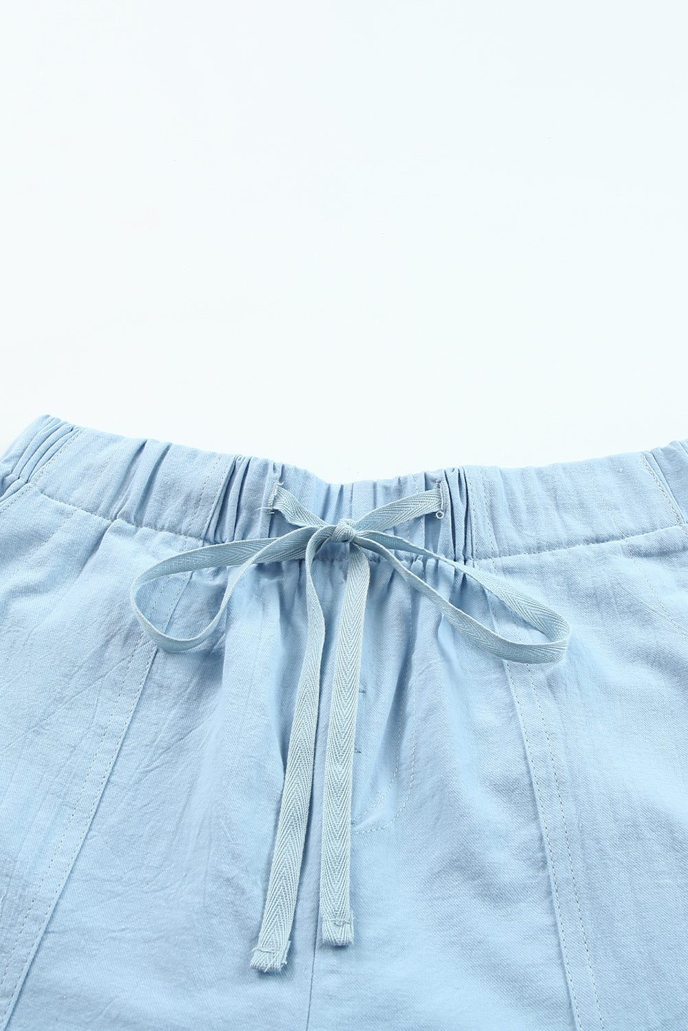 Drawstring Elastic Waist Pocket Shorts