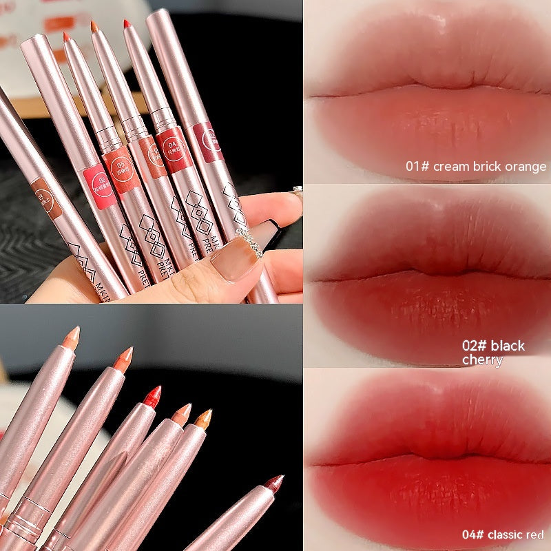 Rotating Lip Liner Lipstick Pen Waterproof And Durable Matte