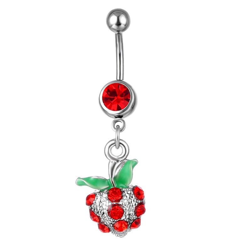 Piercing y Fruit Cherry Pendant Belly Ring