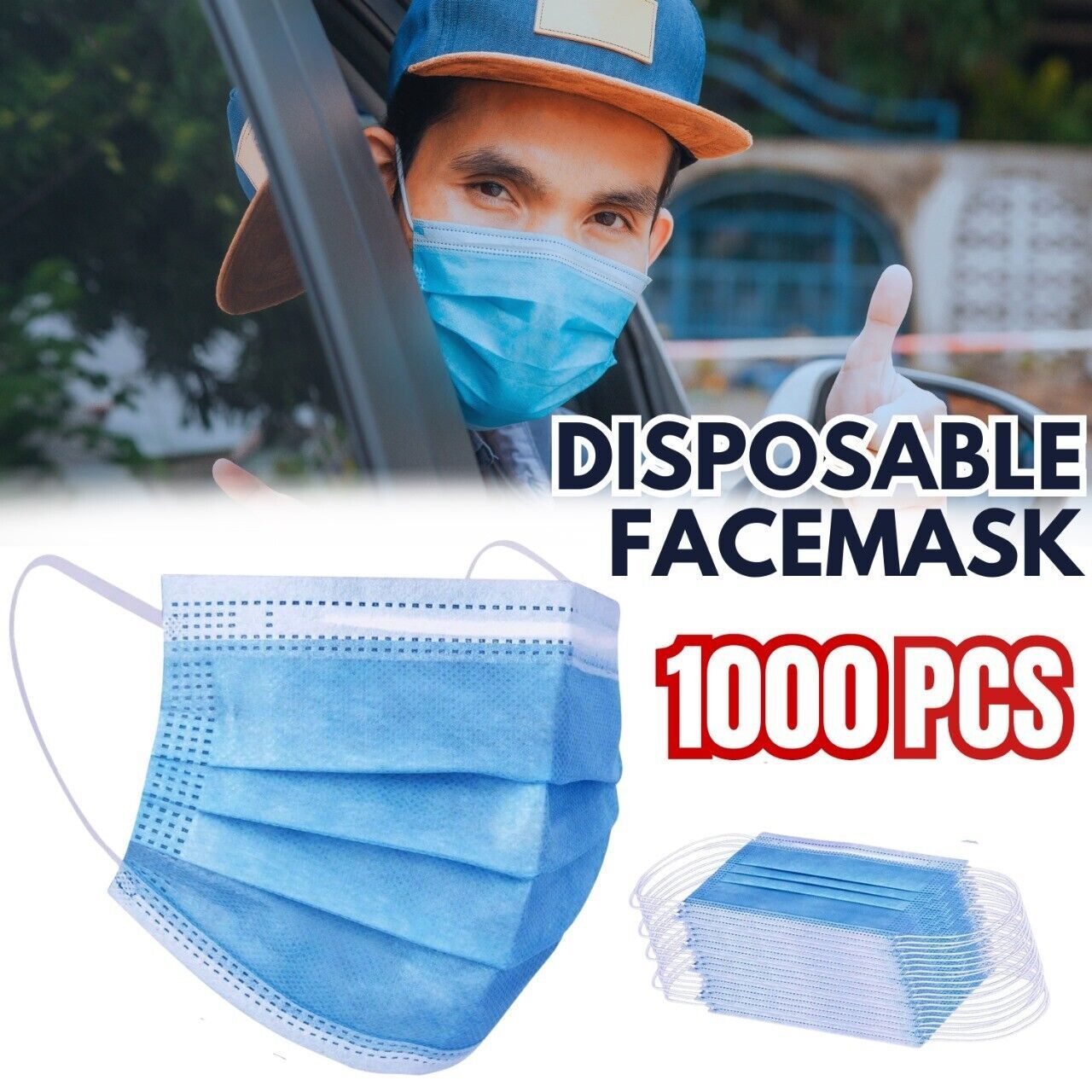 1000 Pcs Disposable Face Mask Non Medical