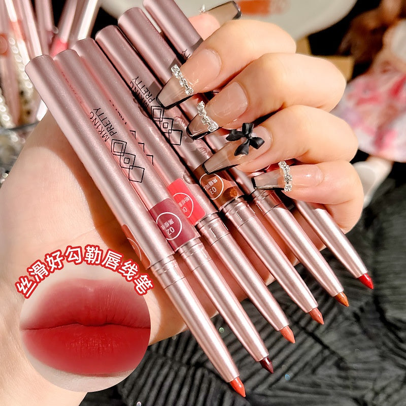 Rotating Lip Liner Lipstick Pen Waterproof And Durable Matte