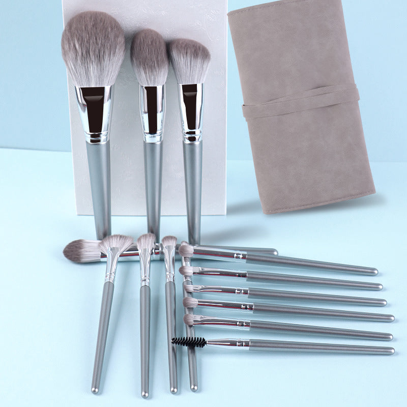 14 Piece Wooden Handle Makeup Brush Set